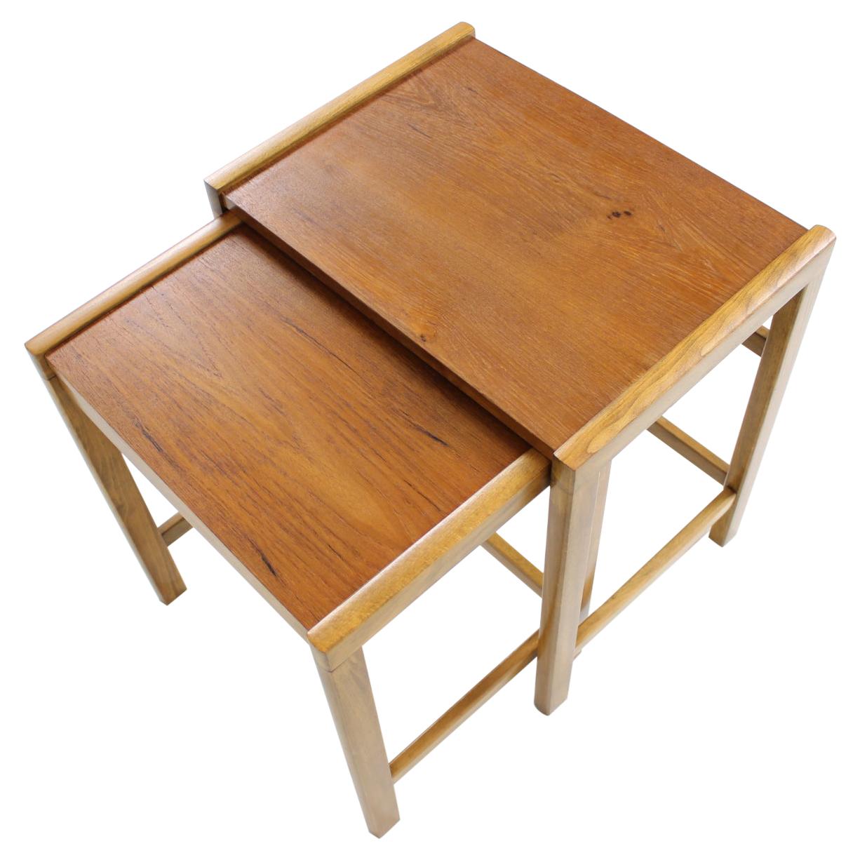 Vintage Scandinavian Teak Nesting Tables, 1960's For Sale