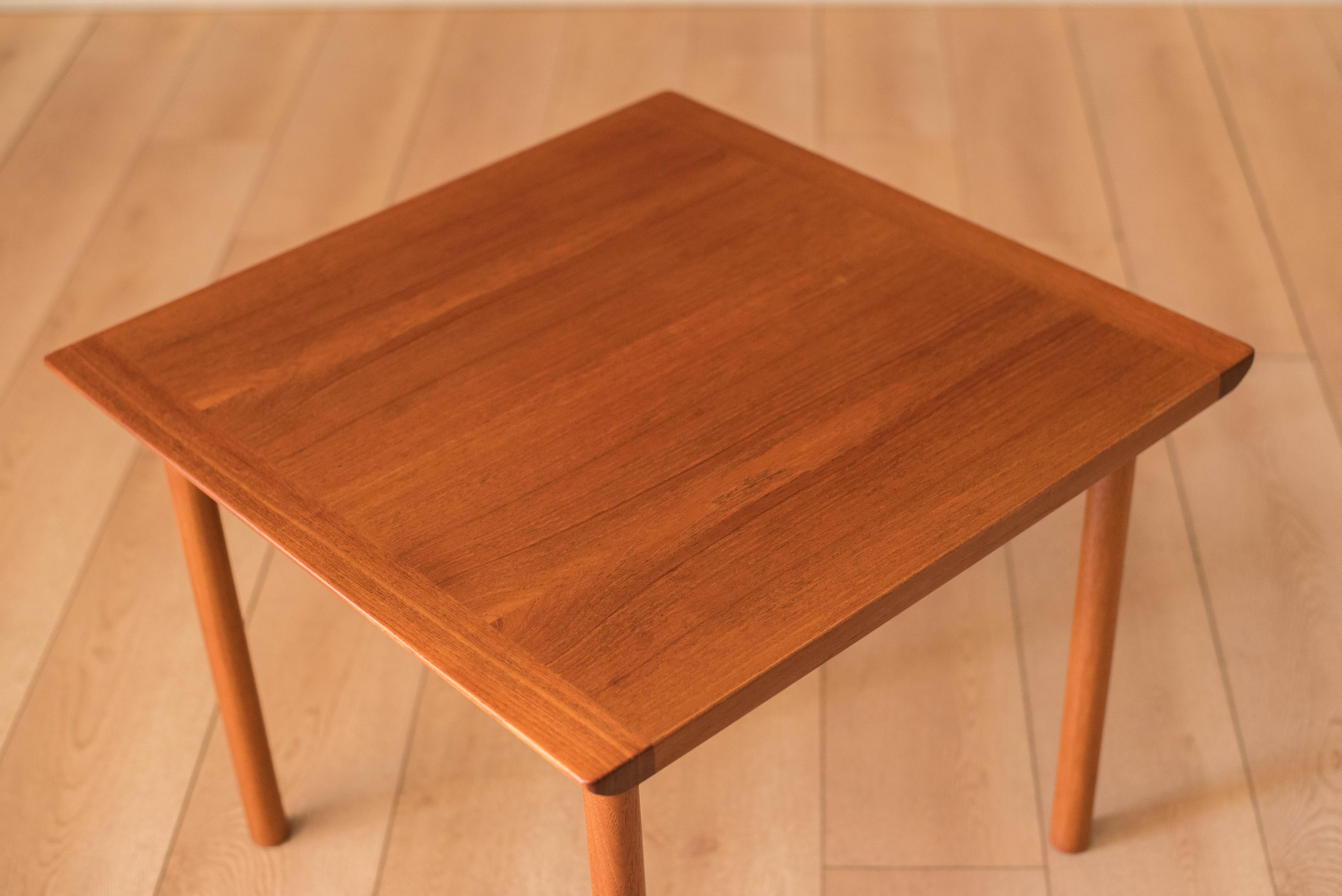 Scandinavian Modern Vintage Scandinavian Teak Side Table by Westnofa For Sale