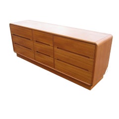 Vintage Scandinavian Teak Triple Dresser