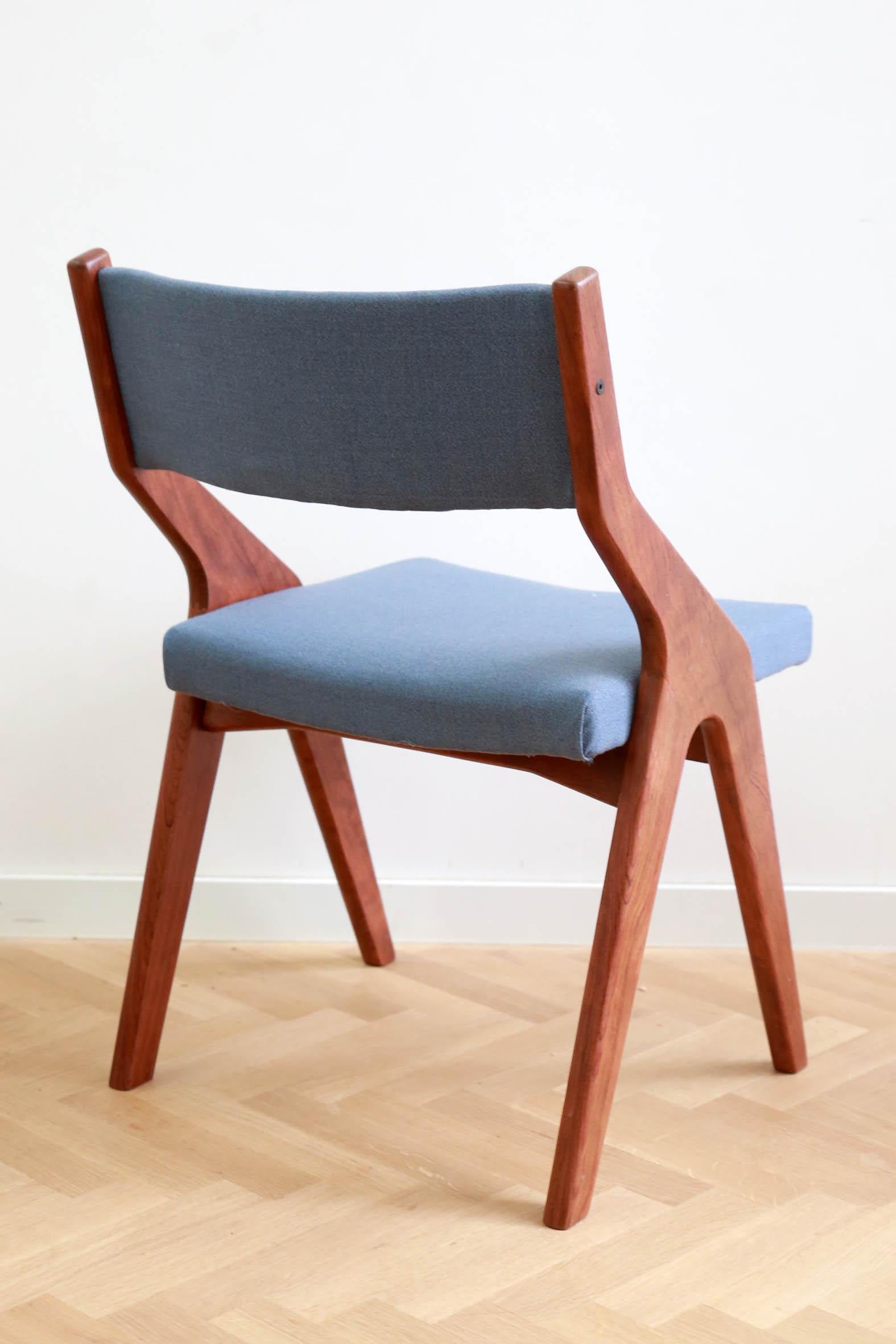 Vintage Scandinavian Teak Wooden Dining Chairs, 1960s 5
