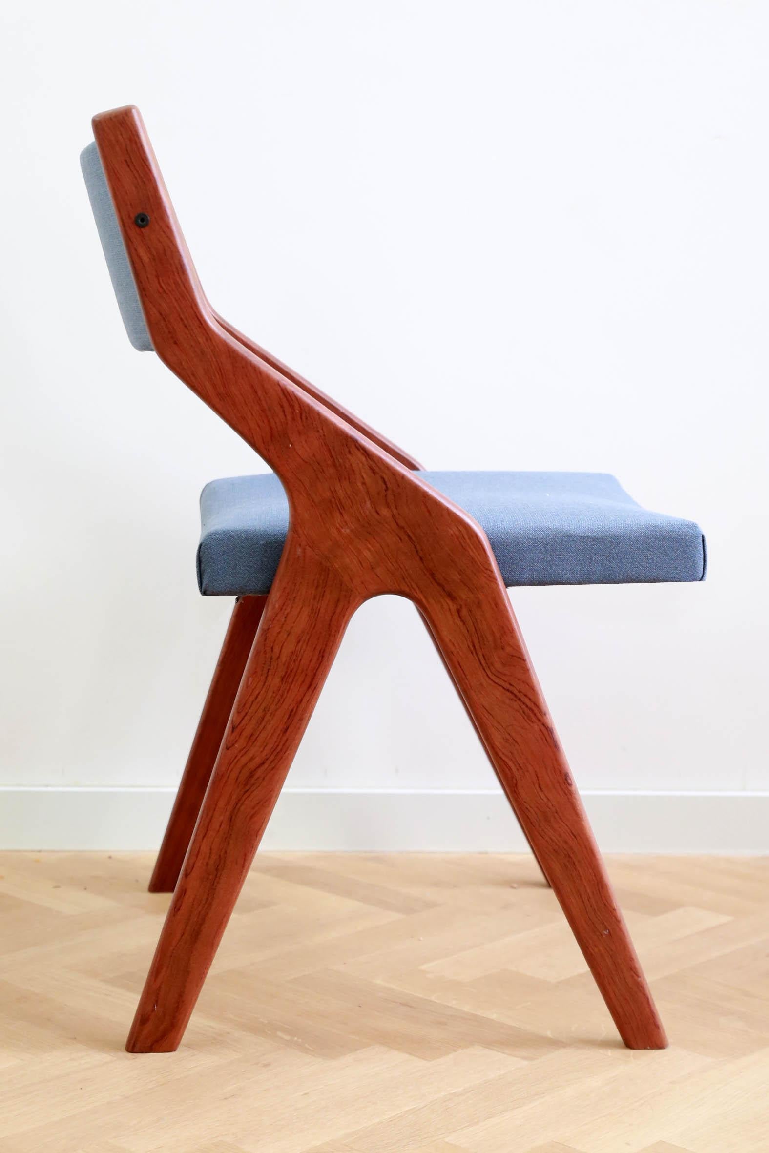 Vintage Scandinavian Teak Wooden Dining Chairs, 1960s 6