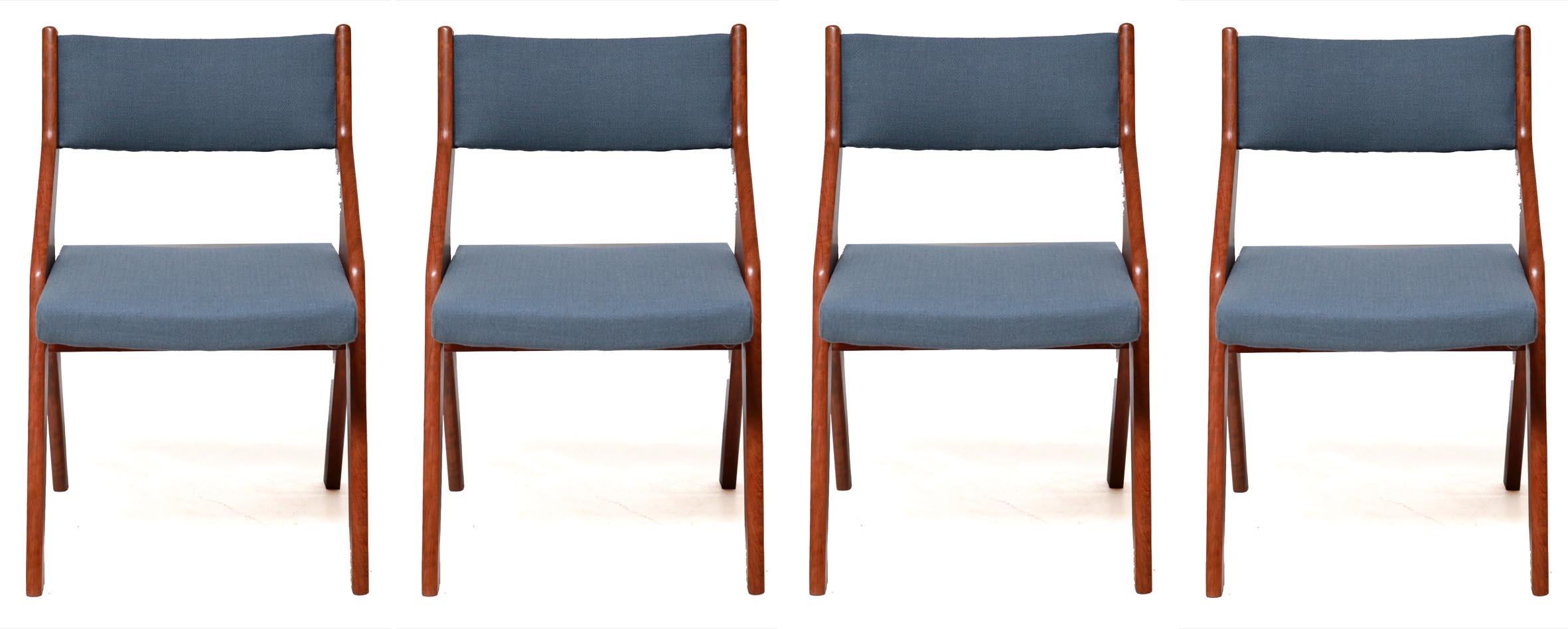 Danish Vintage Scandinavian Teak Wooden Dining Chairs, 1960s