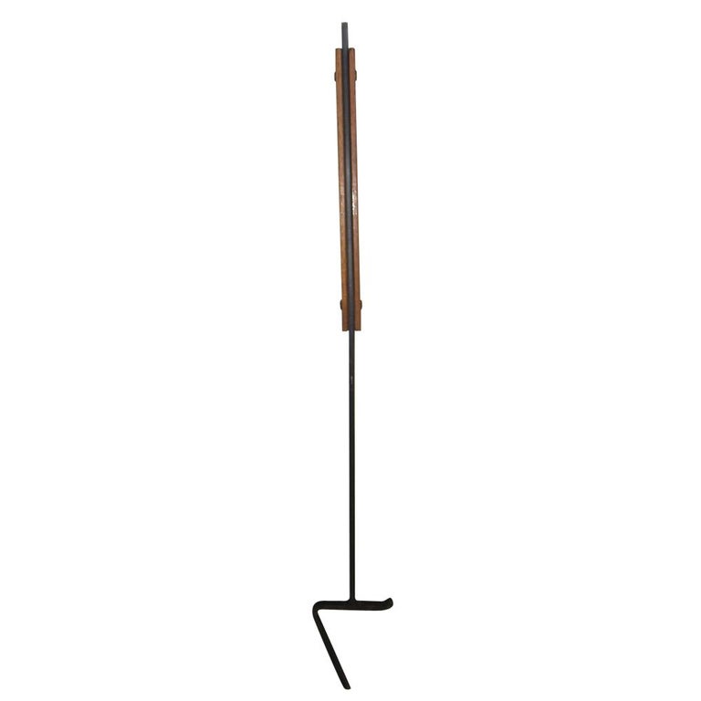 Vintage Scandinavian Teak Wrought Iron Fireplace Tools For Sale At