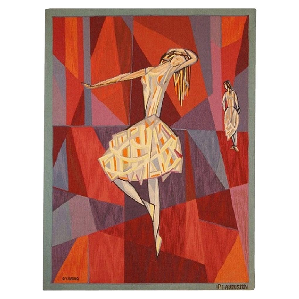 Vintage Scandinavian “the Dance” Tapestry by Lars Gynning for P.F Aubusson