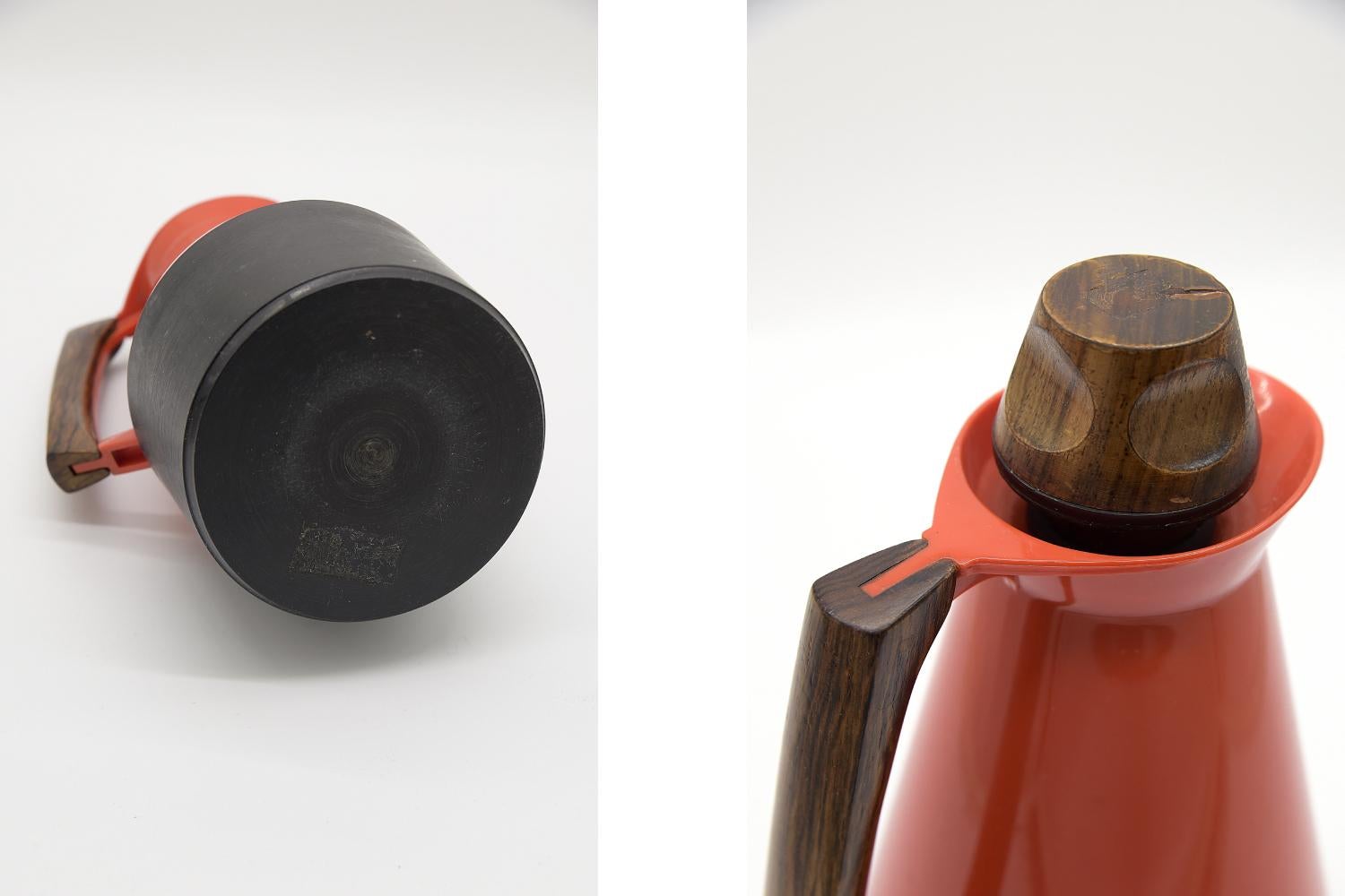 Vintage Scandinavian TV Kanna Red Thermos by Carl-Arne Breger for Husqvarna In Good Condition For Sale In Warszawa, Mazowieckie
