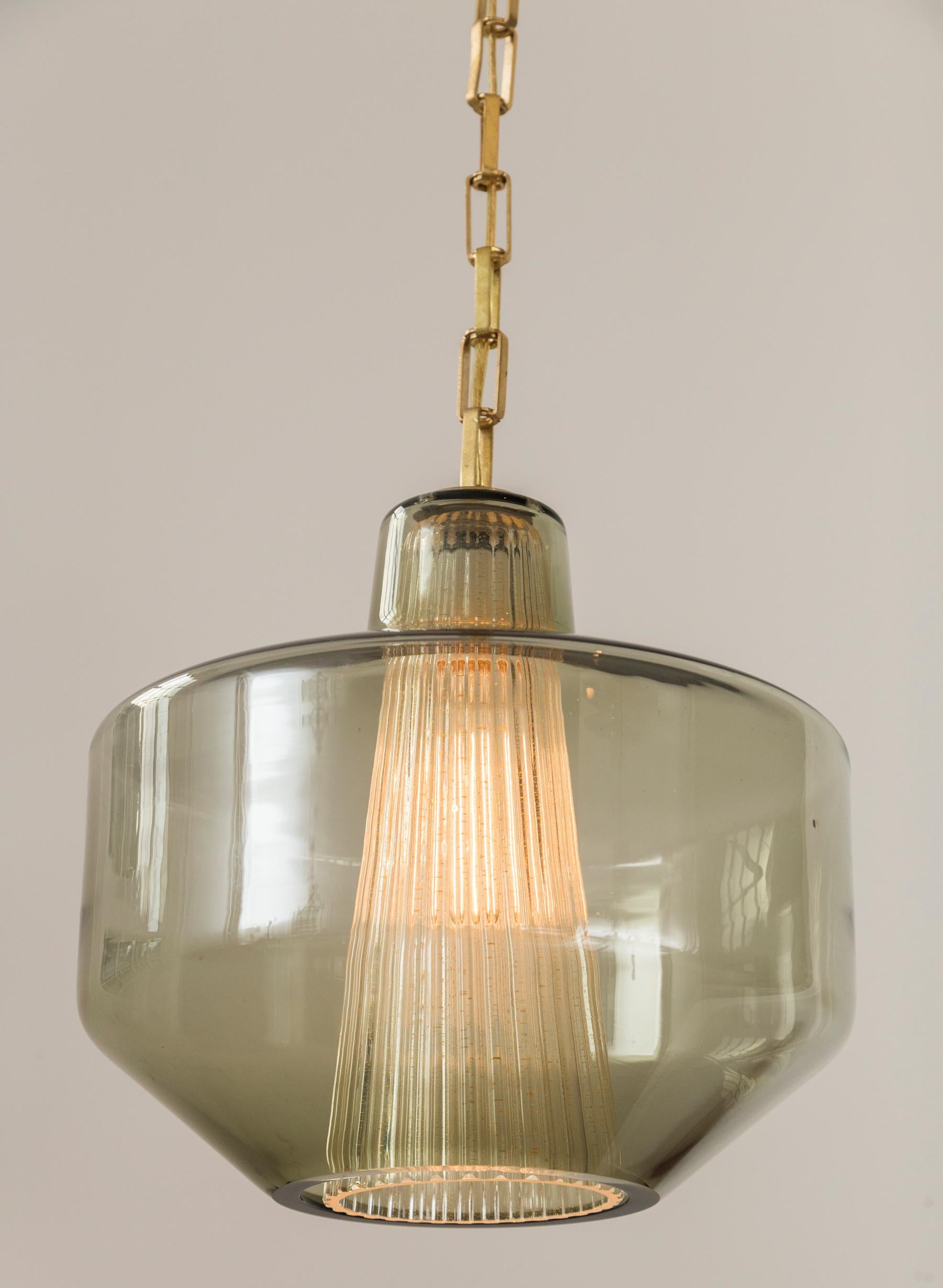 Vintage Scandinavian Two Layered Ceiling Pendant In Good Condition In Westport, CT