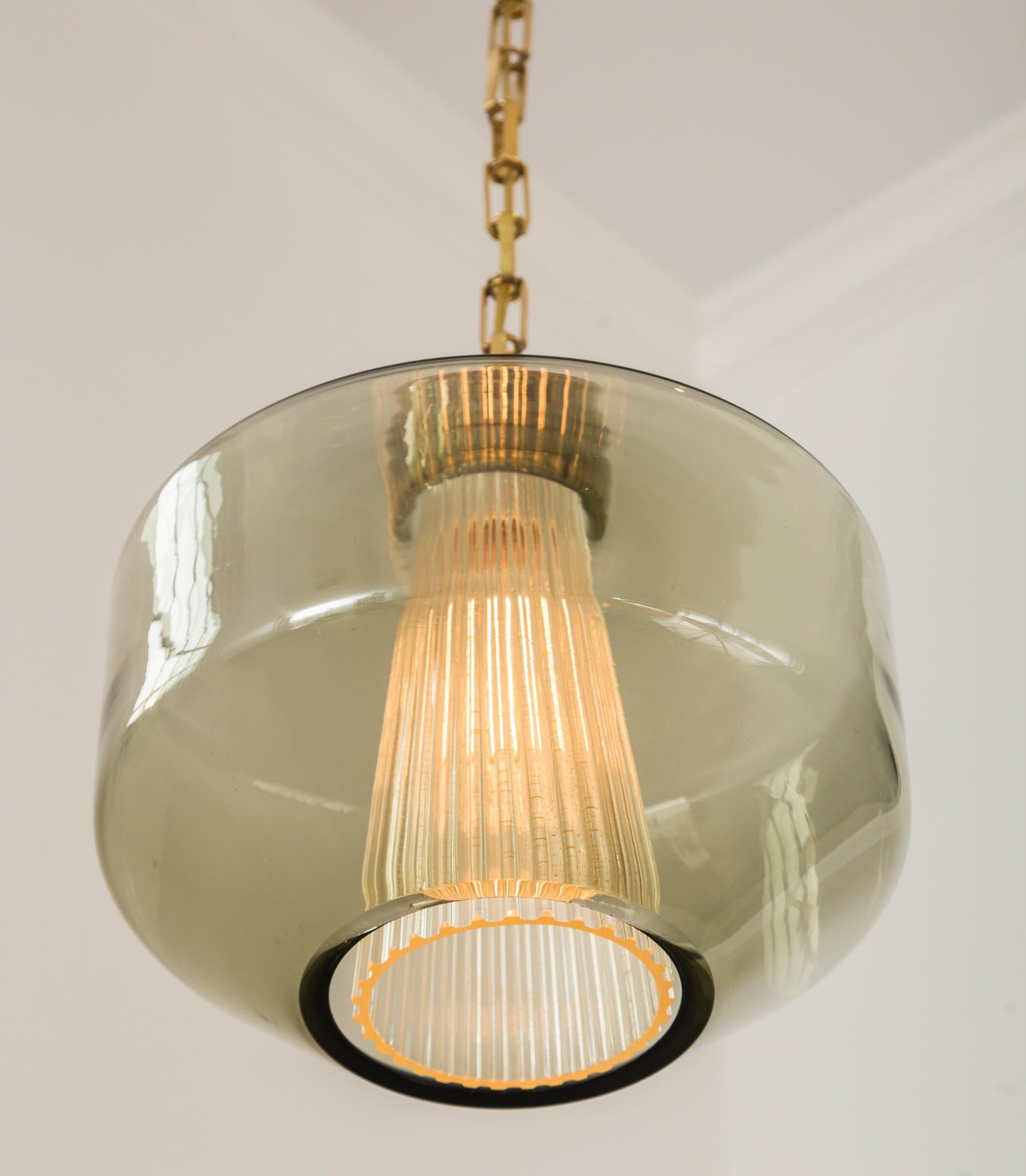 Mid-20th Century Vintage Scandinavian Two Layered Ceiling Pendant