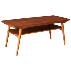 Vintage Scandinavian Two-Tier Teak Coffee Table