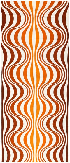 Vintage Scandinavian Verner Panton “Mira Spectrum” Textile 4'1" x 8'8"