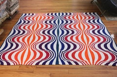 Vintage Scandinavian Verner Panton Textile.7 ft 9 in x 7 ft 9 in