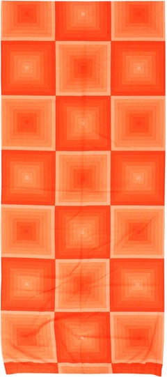 Vintage Scandinavian Verner Panton “Quadrat” Textile 3'9" x 8'7"