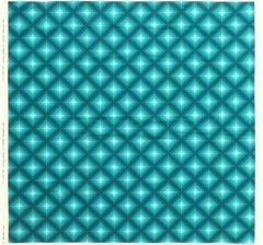 Skandinavische Verner Panton Teal Color Checkers II Textile 4' x 4', skandinavische Vintage