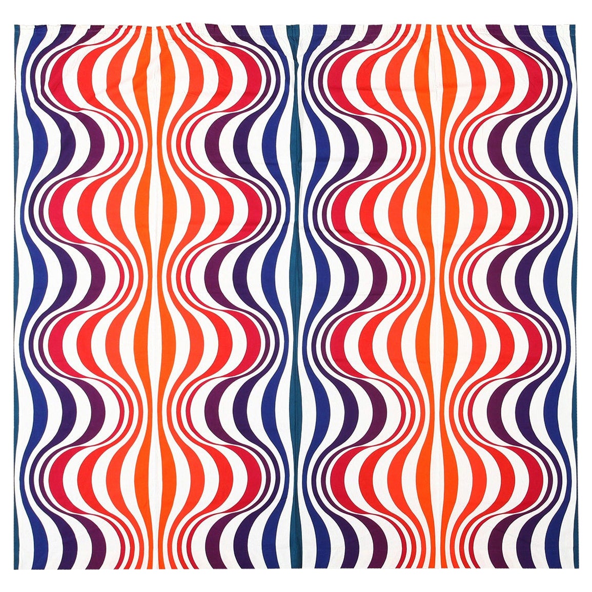 Vintage Scandinavo Verner Panton Textile.7 ft 9 in x 7 ft 9 in