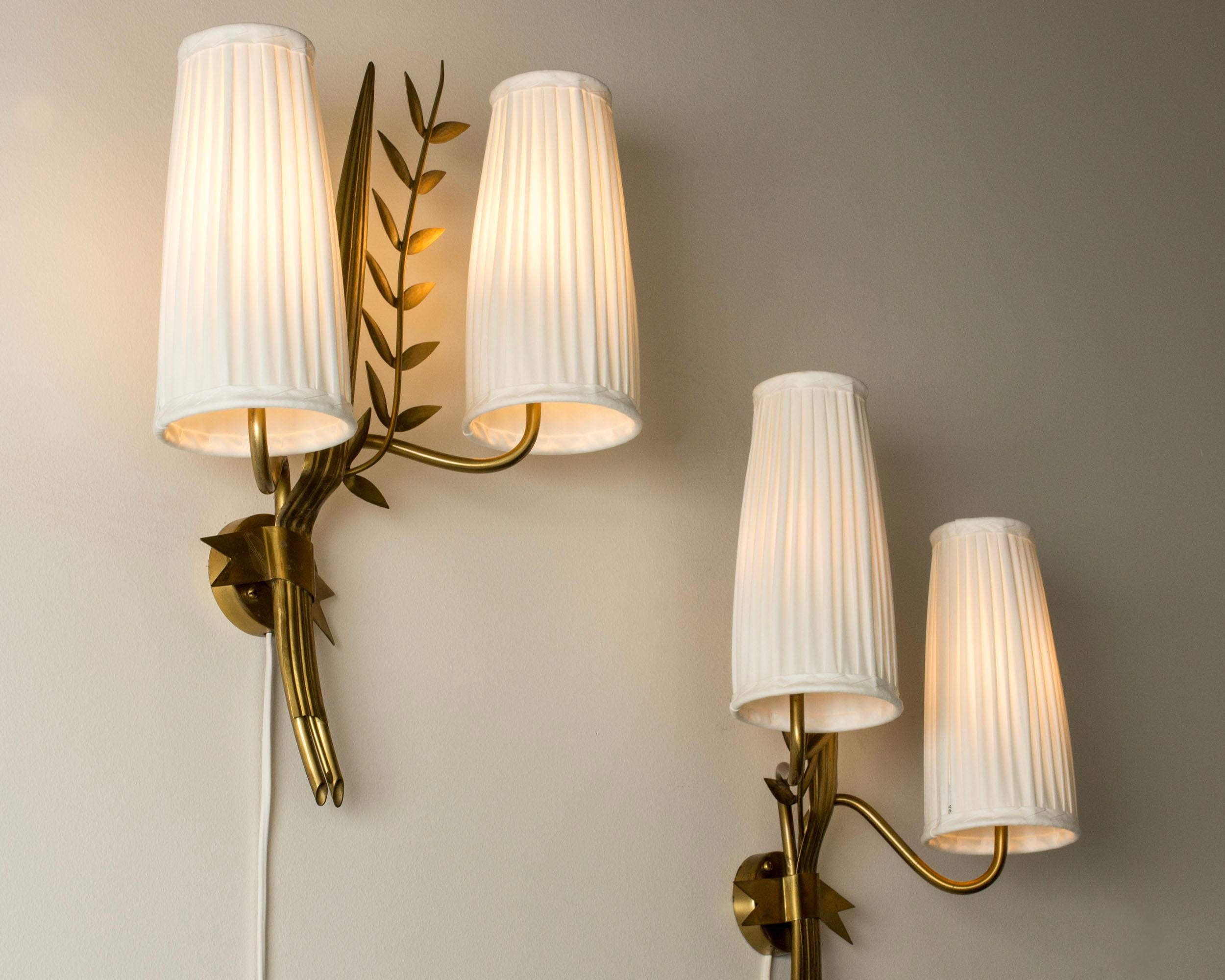 Scandinavian Modern Vintage Scandinavian Wall Lights by Hans Bergström, Ateljé Lyktan, Sweden, 1940s