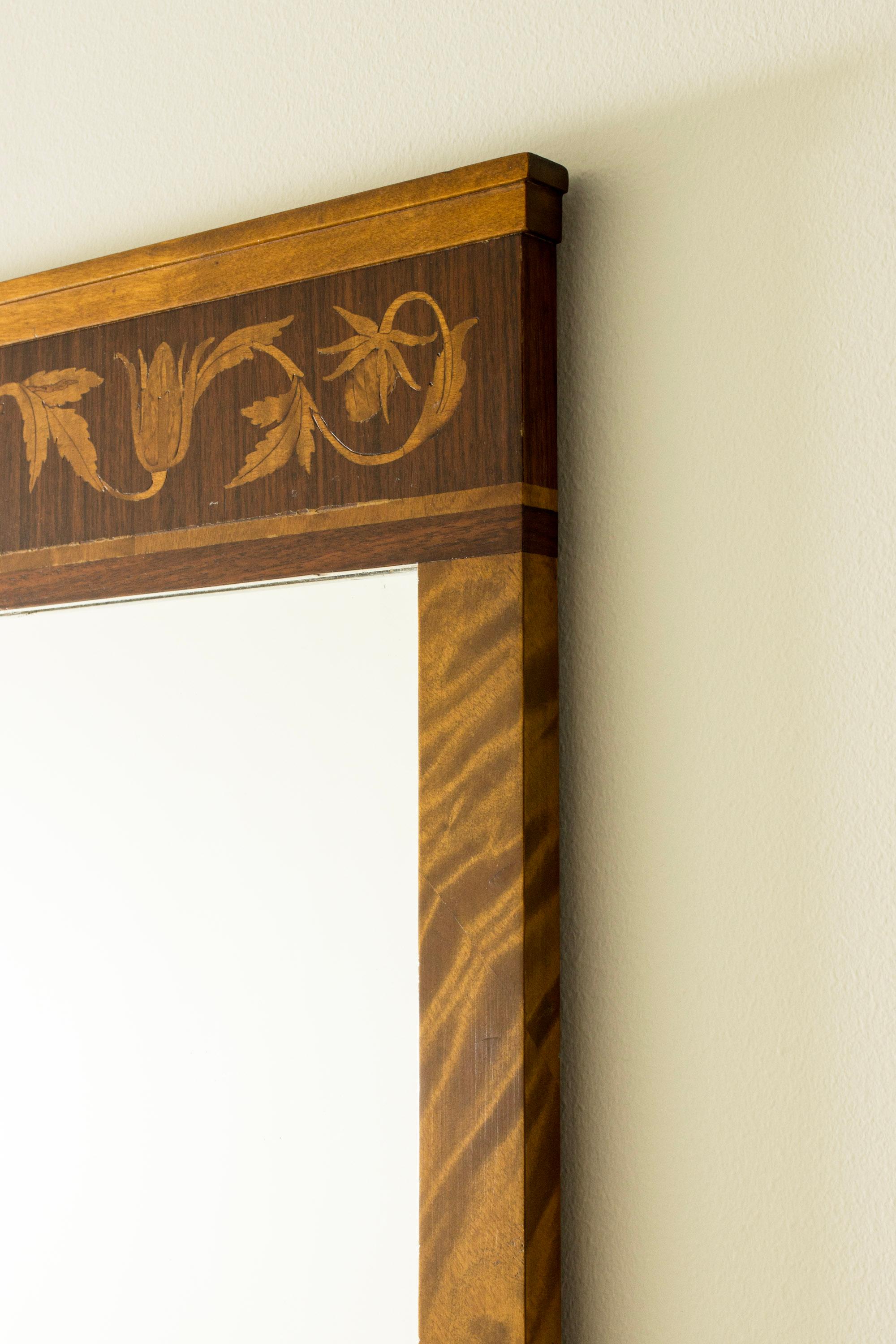 Scandinave moderne Miroir mural scandinave vintage par Carl Malmsten, NK, Suède, années 1930 en vente