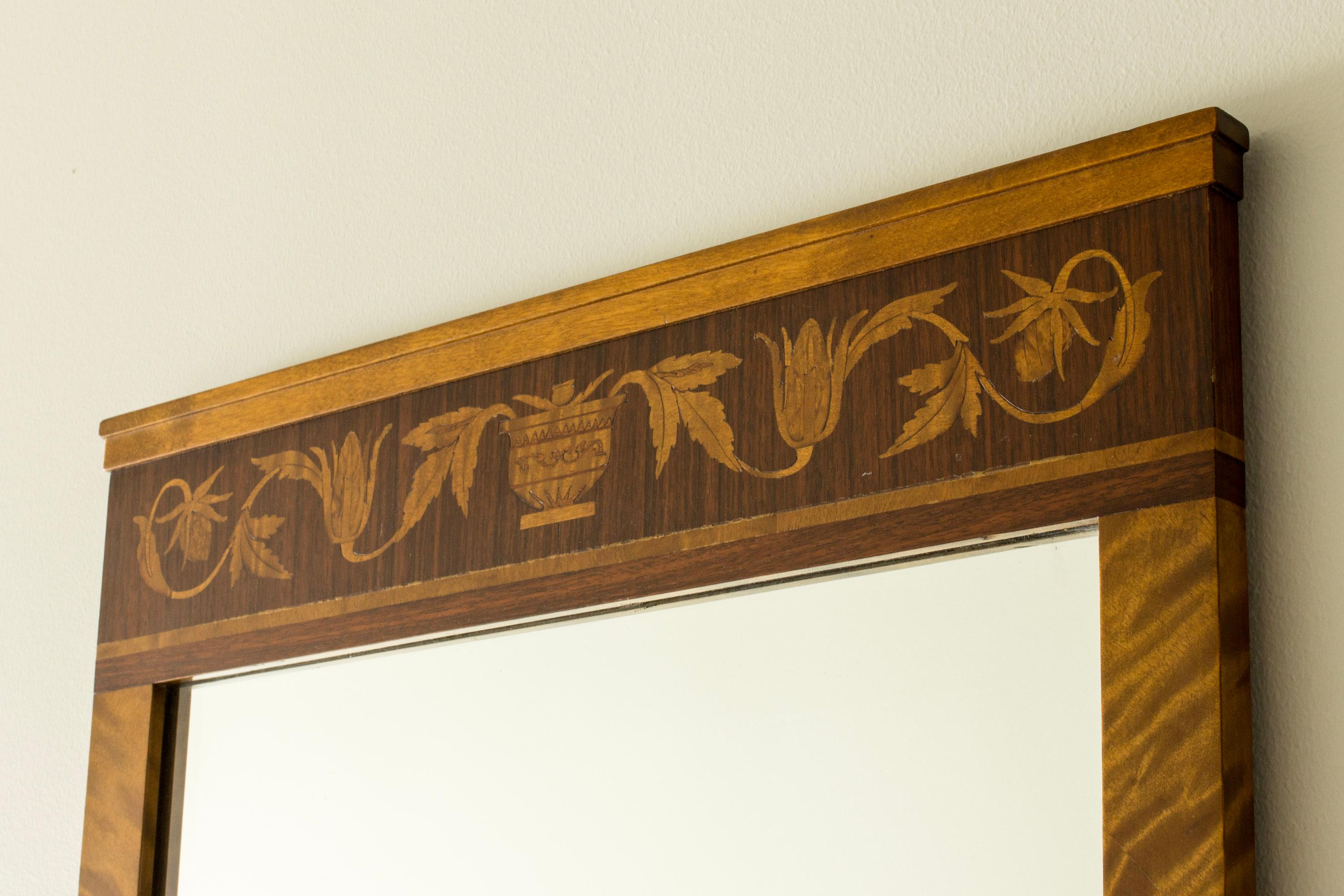 Miroir mural scandinave vintage par Carl Malmsten, NK, Suède, années 1930 Bon état - En vente à Stockholm, SE