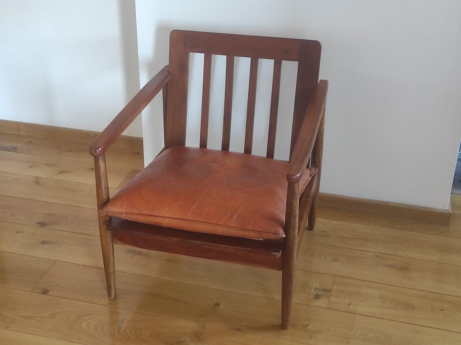 Vintage Scandinavian Walnut Longue Chair 1960s For Sale 6