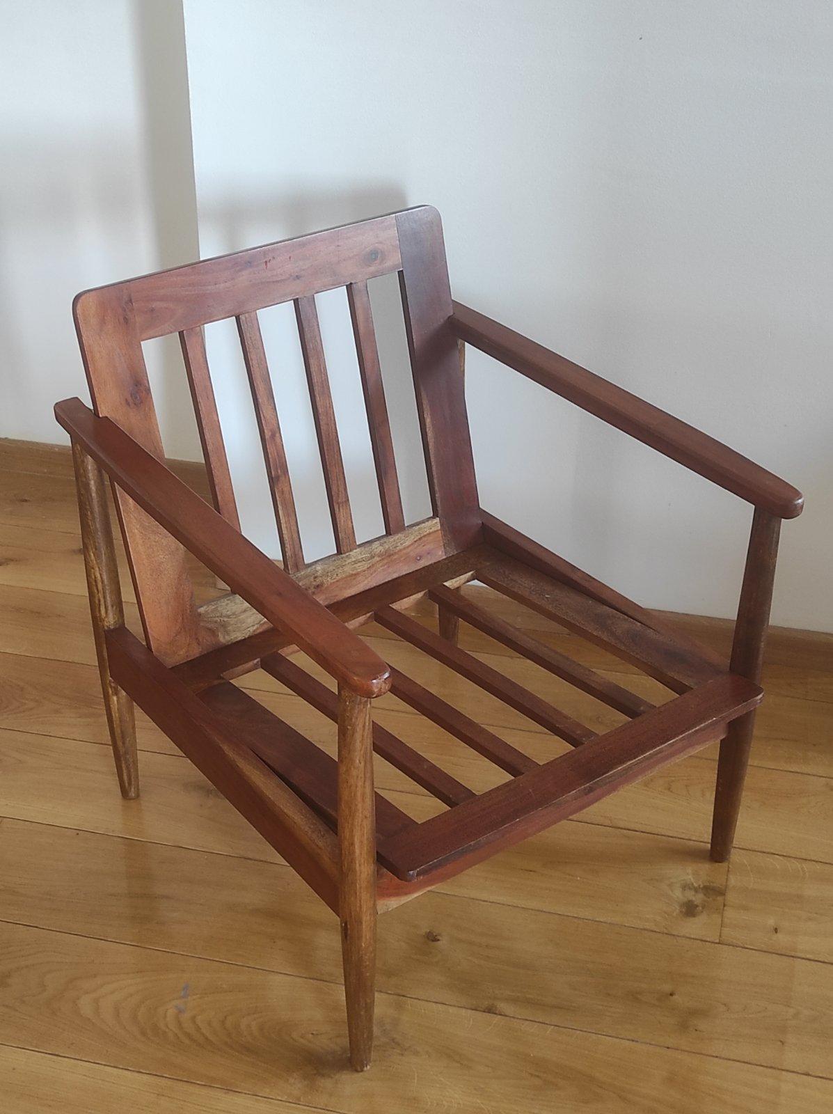 Vintage Scandinavian Walnut Longue Chair 1960s For Sale 4