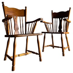 Vintage Scandinavian Windsor Chairs, Set of 2