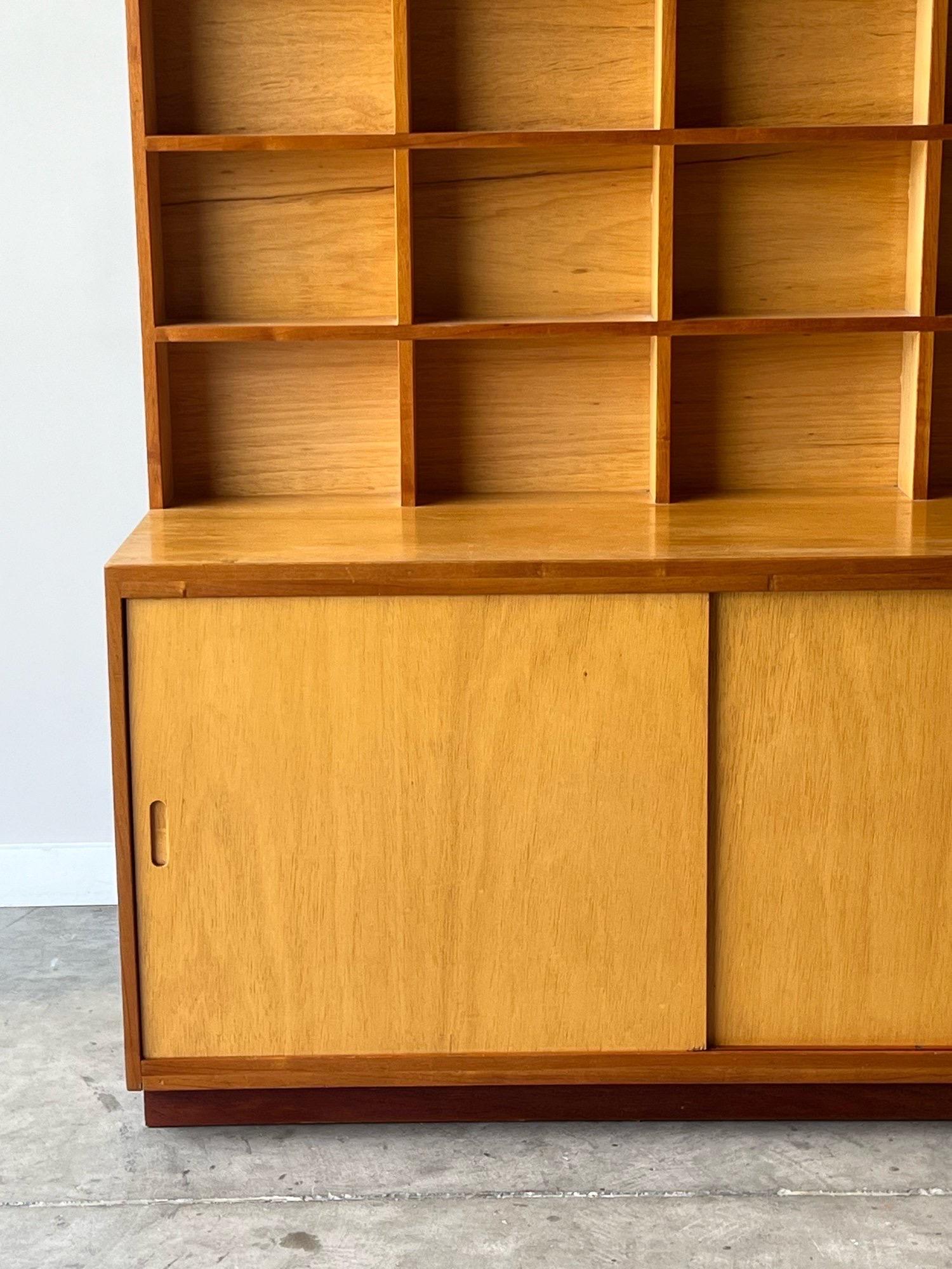 Vintage Scandinavian Wood Shelf Display and Cabinet 5