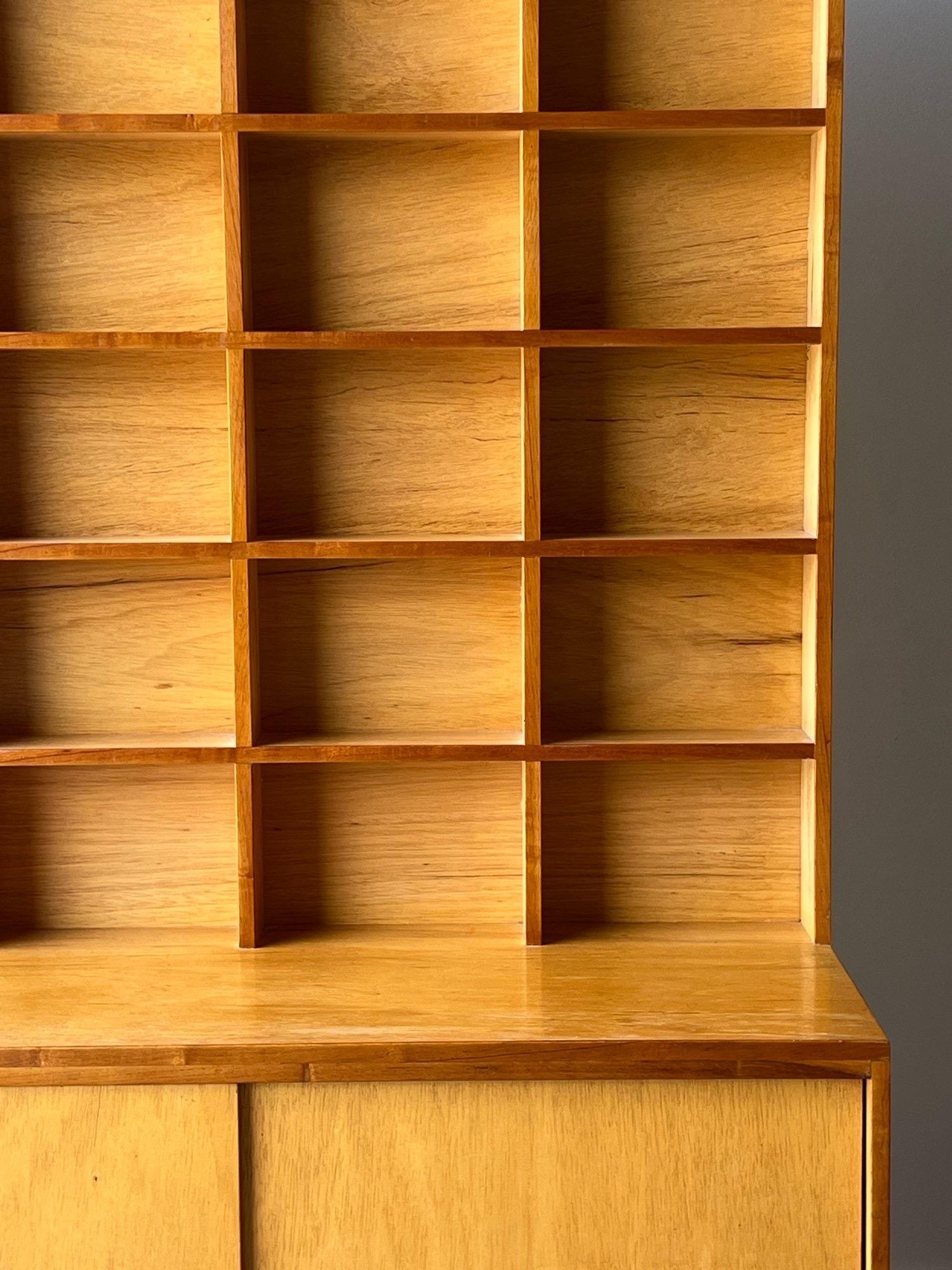 Vintage Scandinavian Wood Shelf Display and Cabinet 6