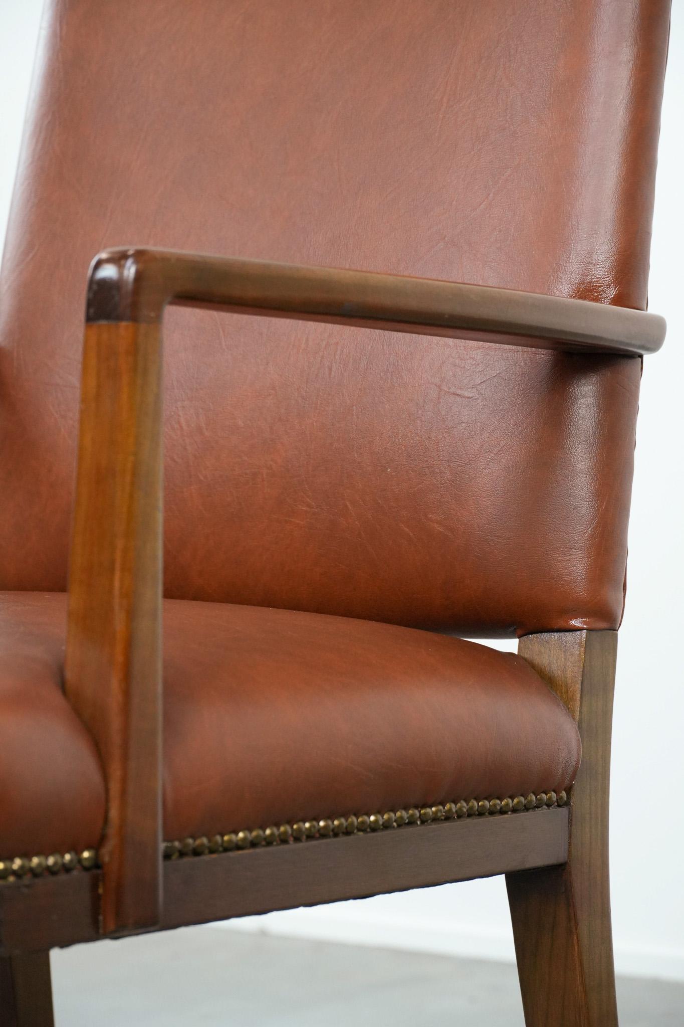 Vintage skandinavischen Holz und Kuhfell Seite / Schreibtisch / Stuhl aus den 60er / 70er Jahren im Angebot 5