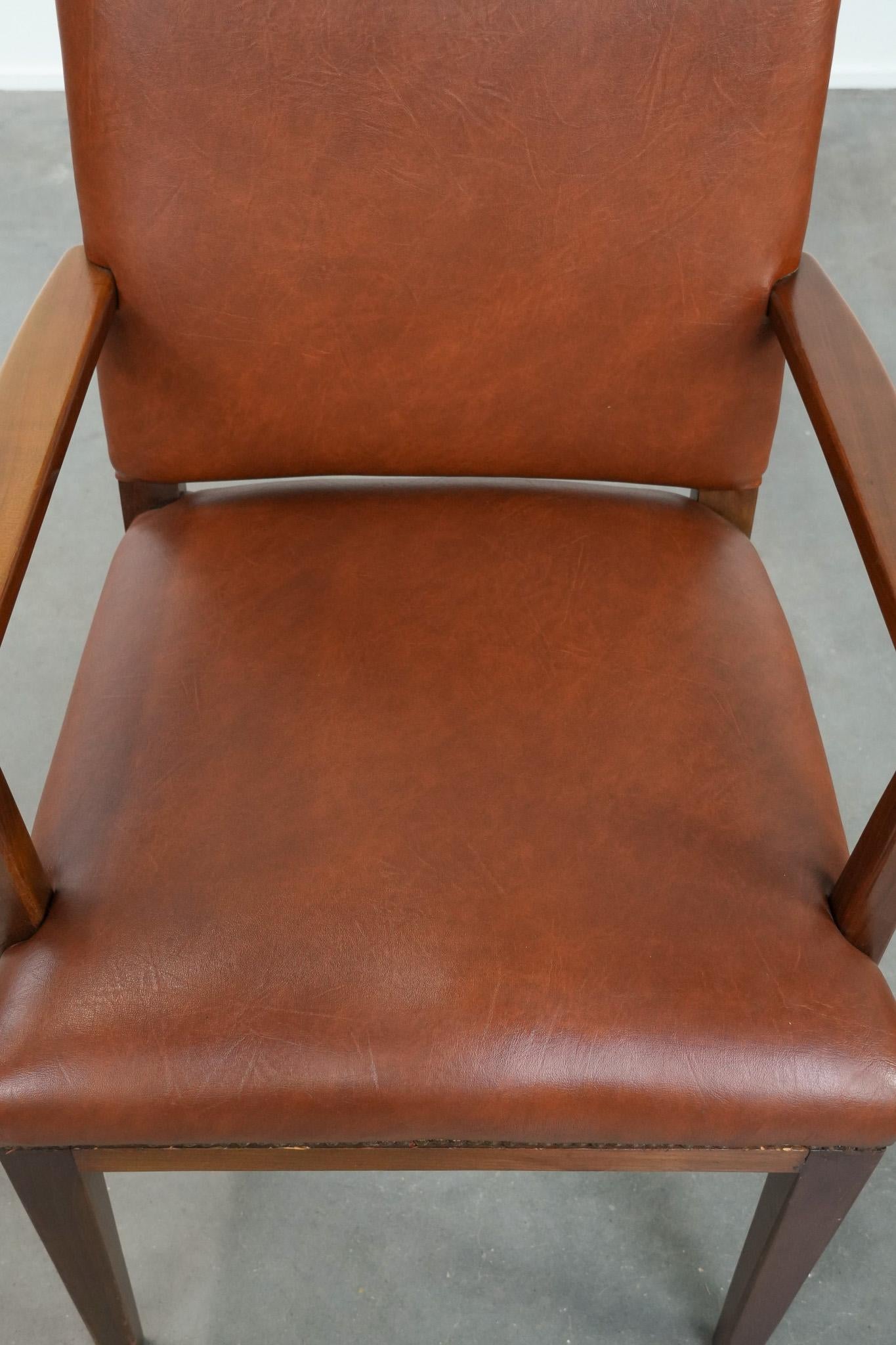 Vintage skandinavischen Holz und Kuhfell Seite / Schreibtisch / Stuhl aus den 60er / 70er Jahren (20. Jahrhundert) im Angebot