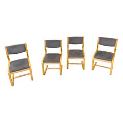 Vintage Scanidavian Cantilever Chairs Beech Midcentury