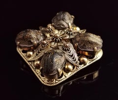 Vintage Scarab Beetle Brooch, Egyptian Revival, c1940s