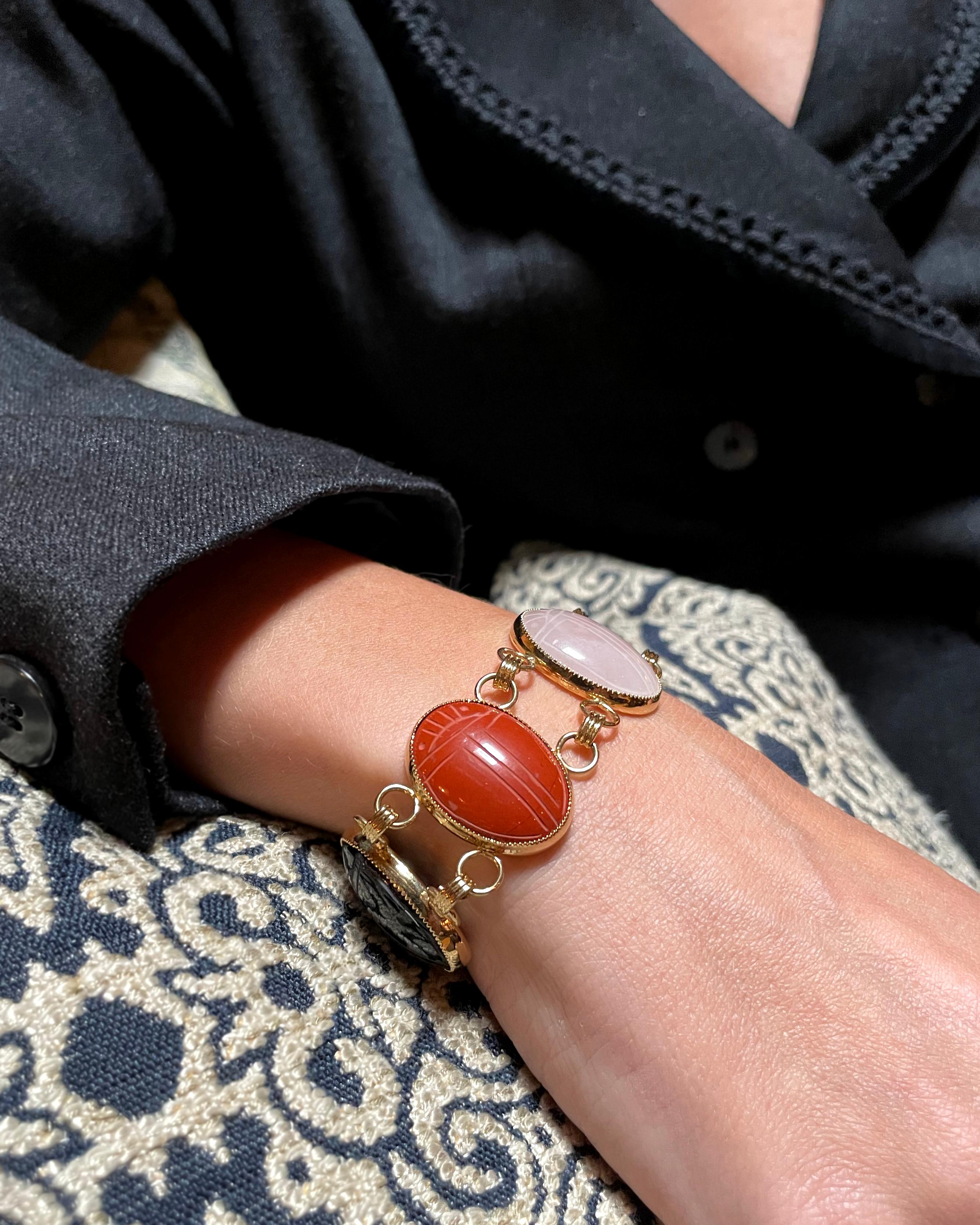 Women's or Men's Vintage Scarab Bracelet