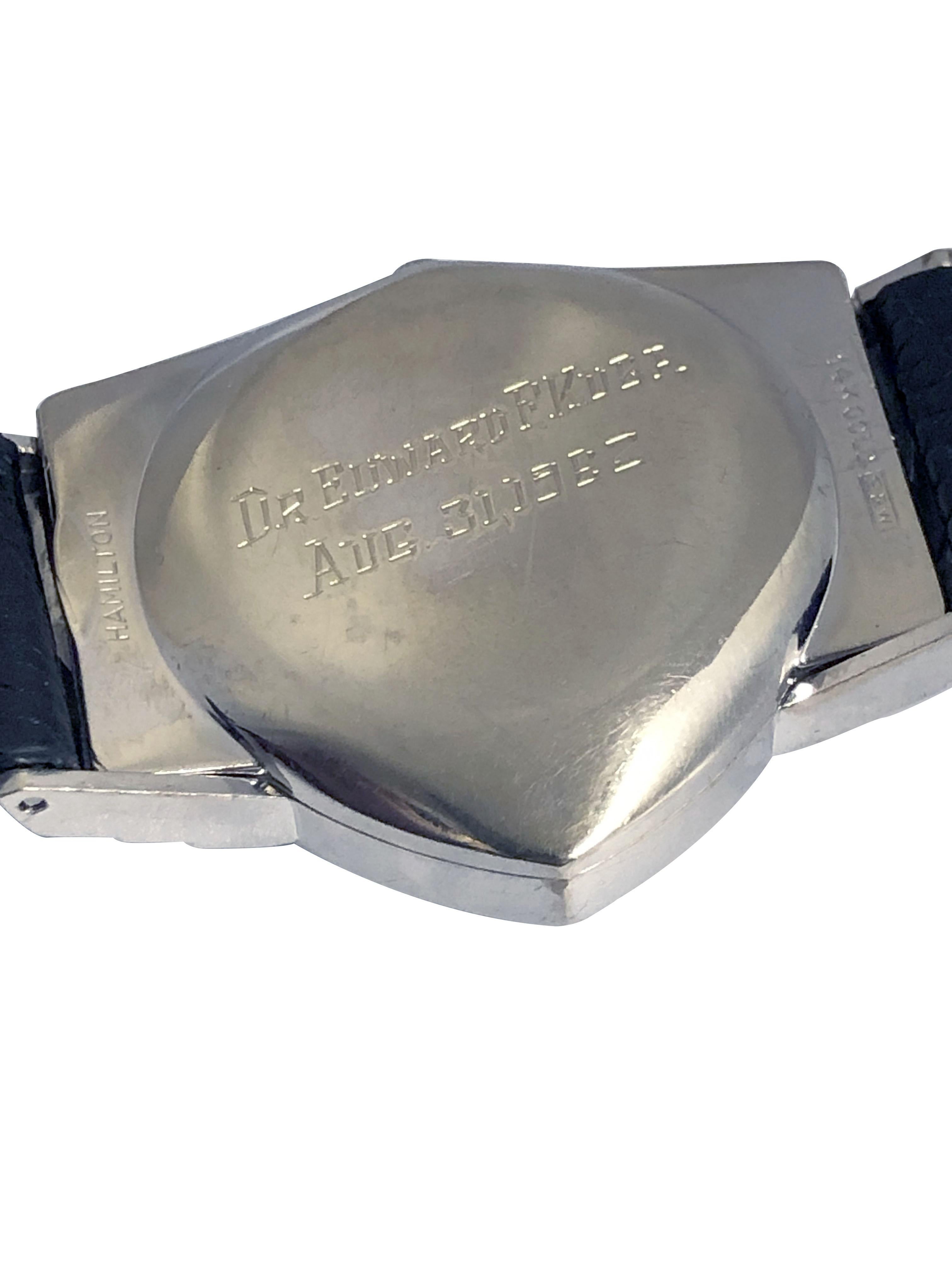 Modernist Vintage Scarce Hamilton White Gold 