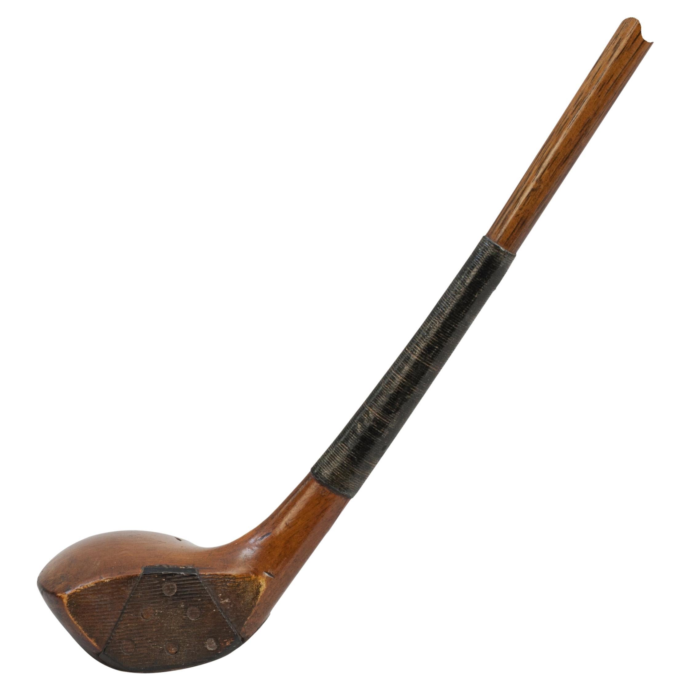 Vintage Hickory Shafted Brassie Golf Club by T. Simpson of Southport at
