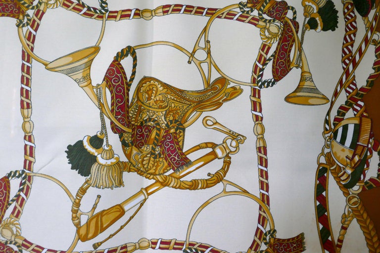Vintage Scarf, Classic Equine Design by Castellani from the Italian ...
