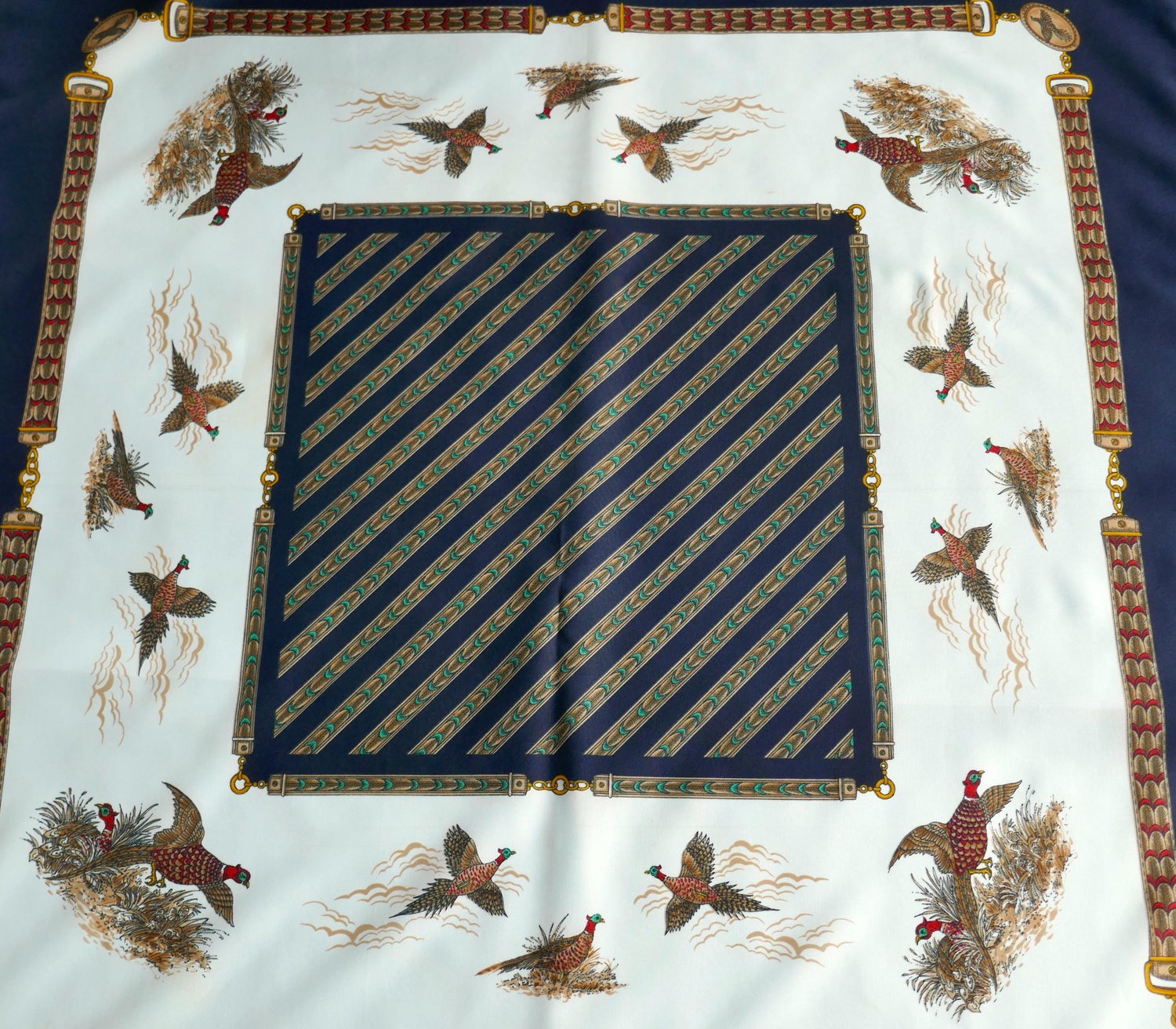 Vintage Scarf “Game Birds” Shooting designed by Norma Dori For Sale at  1stDibs | norma dori scarf, norma dori scarves, norma dori scarf price