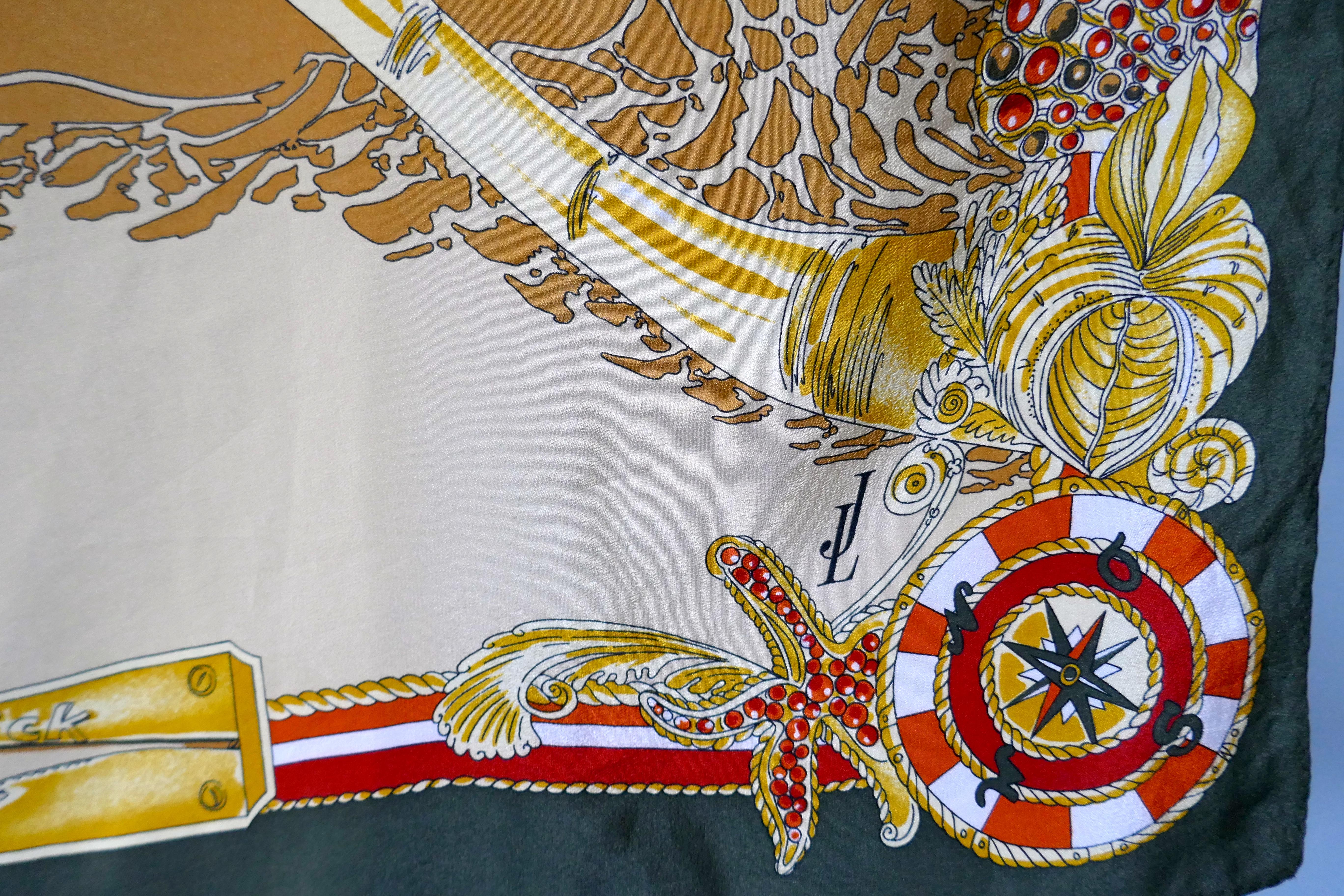 Brown Vintage Scarf “Moby Dick”by Jammers & Leufgen For Sale
