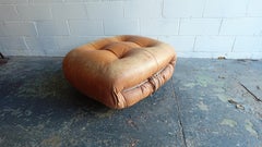 Vintage Scarpa for Cassina Soriana Ottoman in Leather, Italy-1969