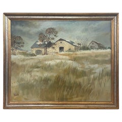 Vintage- Scenic-Gemälde, signiert von Craig Kavafes mit dem Titel First Snow