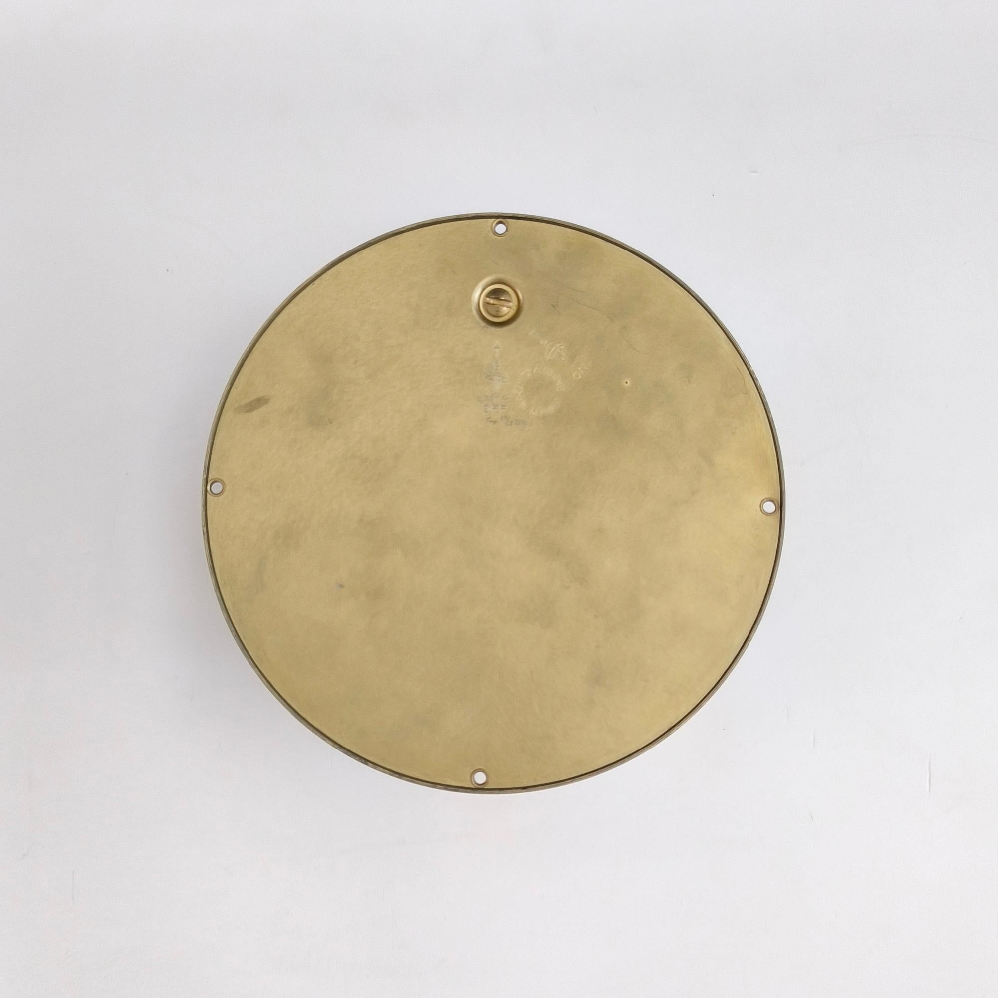 Orologio da parete in ottone Schatz Royal Mariner, Germania Ovest, alimentazione a batteria in vendita 2