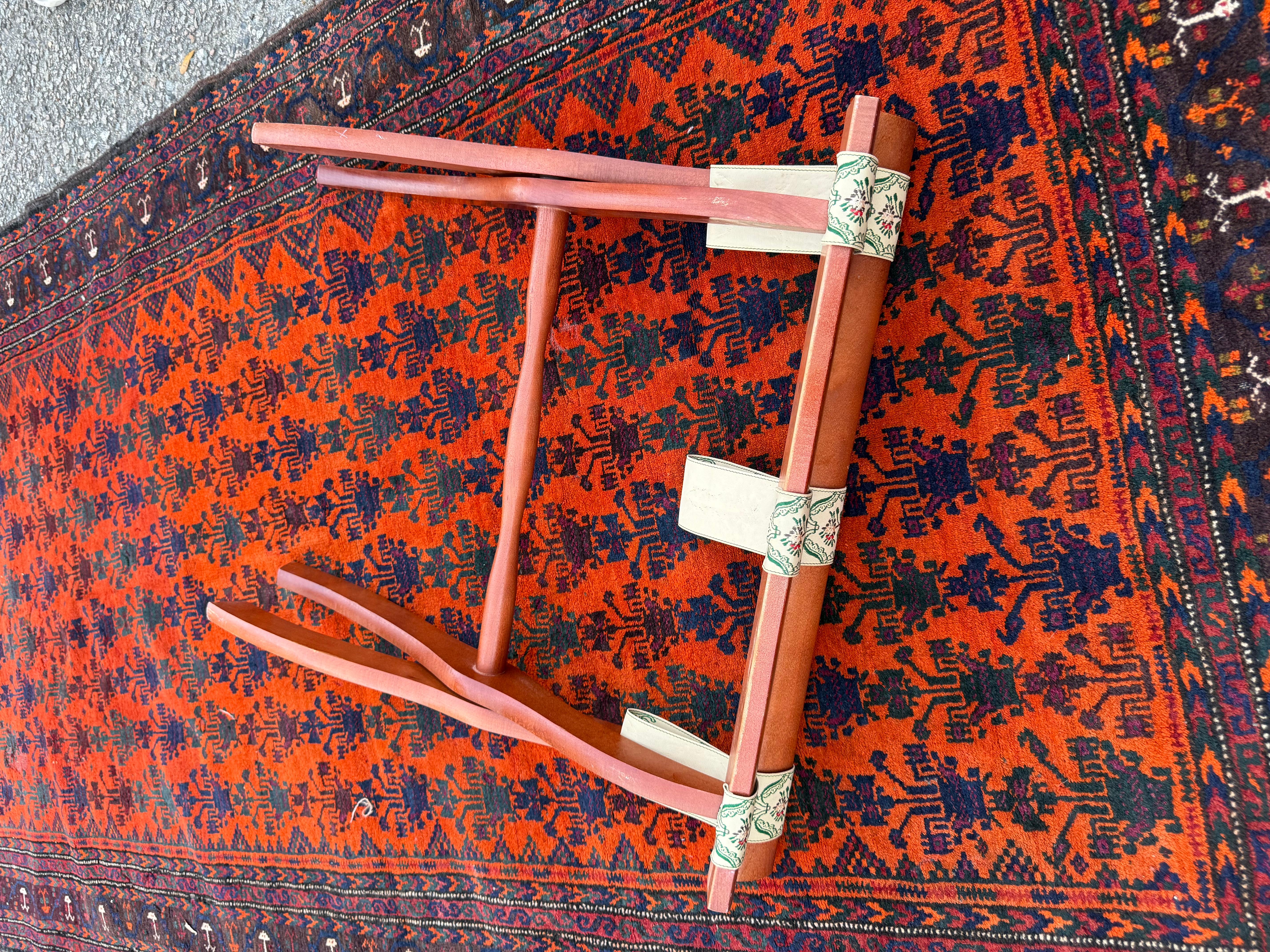 Vintage Scheibe Folding Wooden Luggage Rack For Sale 2