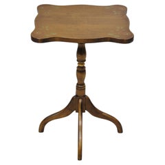 Petite table d'appoint vintage Scheibe en bois d'érable de style Hitchcock