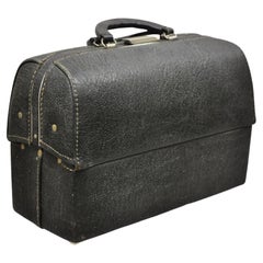 Schell - Sac de médecine vintage en cuir de vachette grainé noir (A)