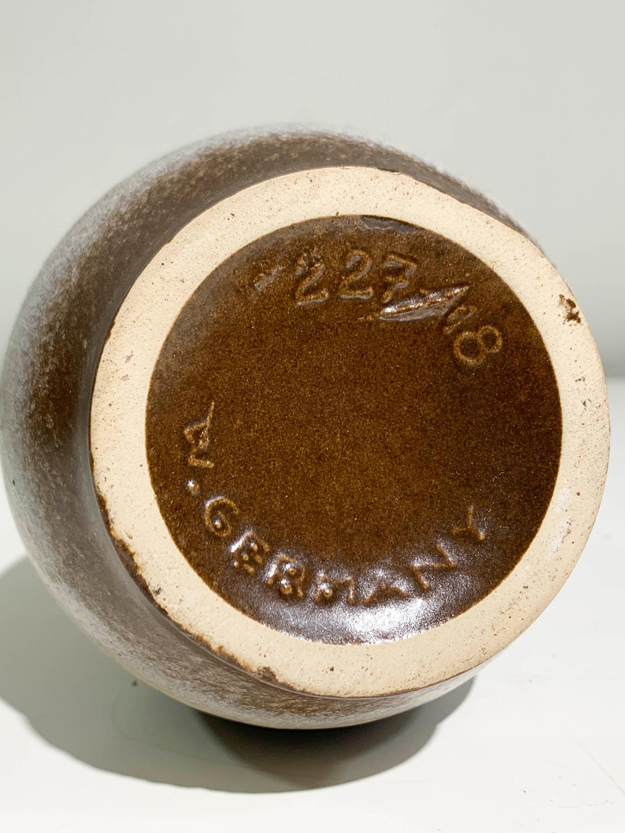 Vintage-Keramik „Scheurich Keramik“  Keramikvase, eingeprägt „W.Deutschland“, 1960er Jahre im Angebot 3