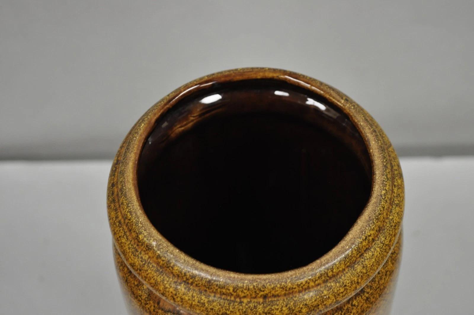 XX secolo Vaso d'epoca Scheurich Keramik Arancione Mid Century Modern alto 17