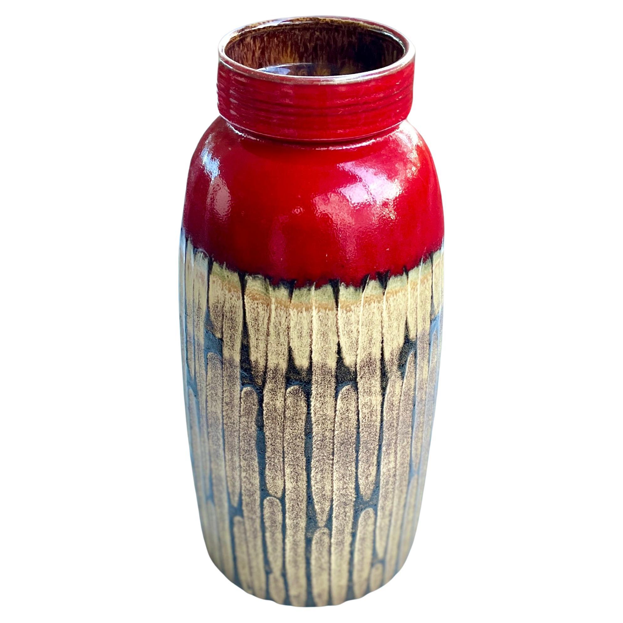 Mid-Century Modern Vintage Scheurich Vase Marked W Germany 553-46 Ceramic For Sale