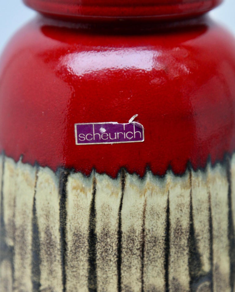 Vintage Scheurich Vase Marked W Germany 55346 Ceramic For Sale at 1stDibs