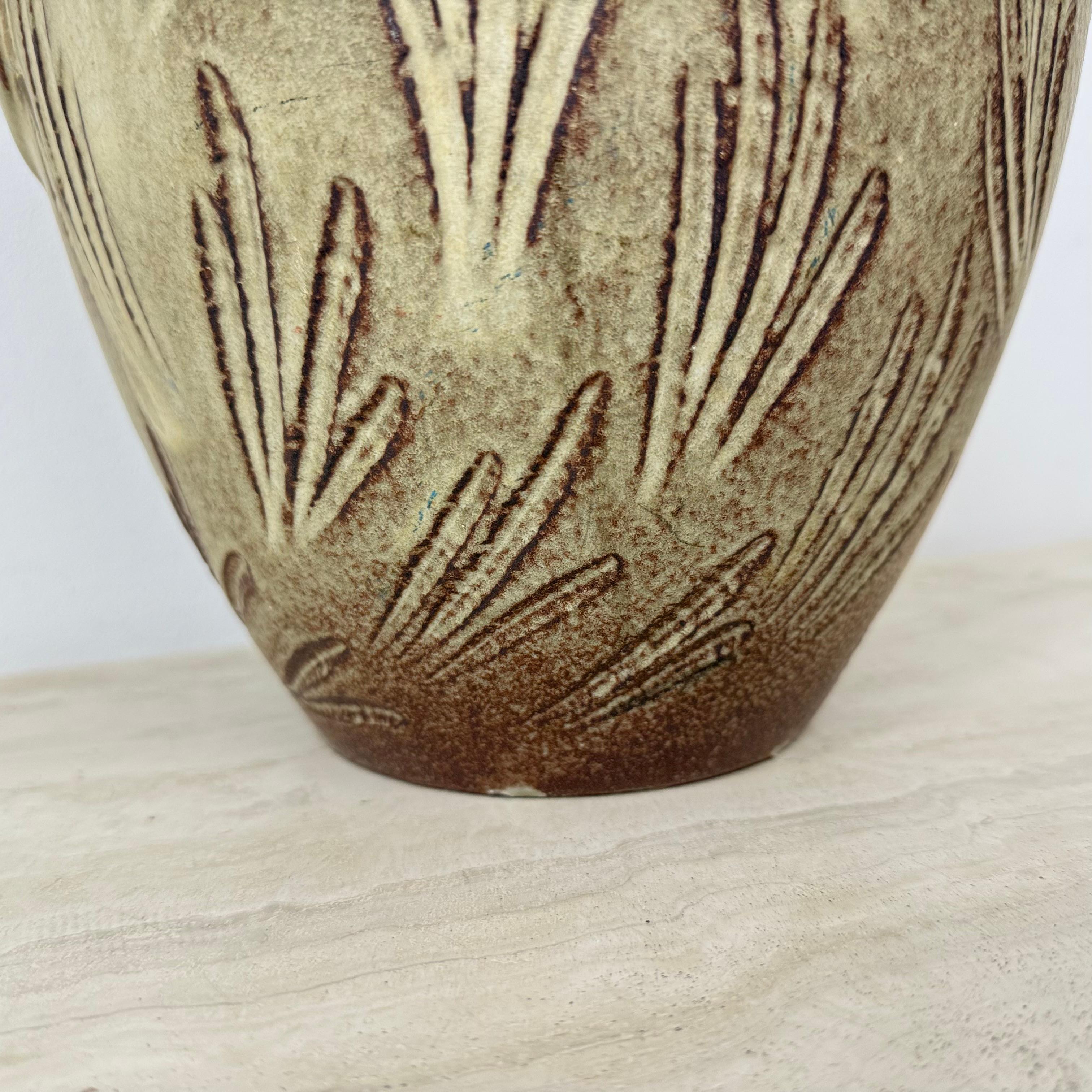 Vaso d'epoca Scheurich Germania Ovest con decorazione di cavalli, anni '70 in vendita 5