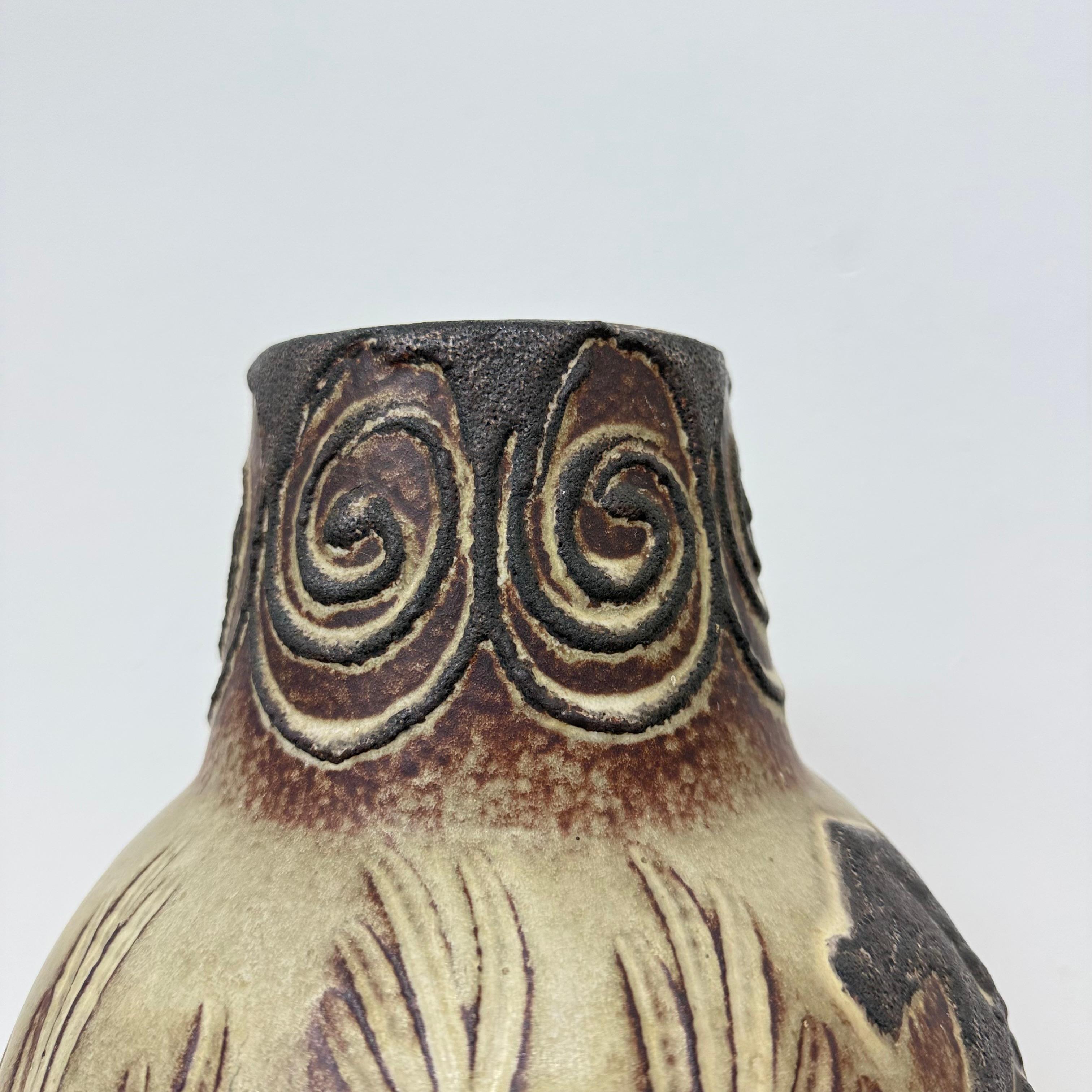 Vaso d'epoca Scheurich Germania Ovest con decorazione di cavalli, anni '70 in vendita 1