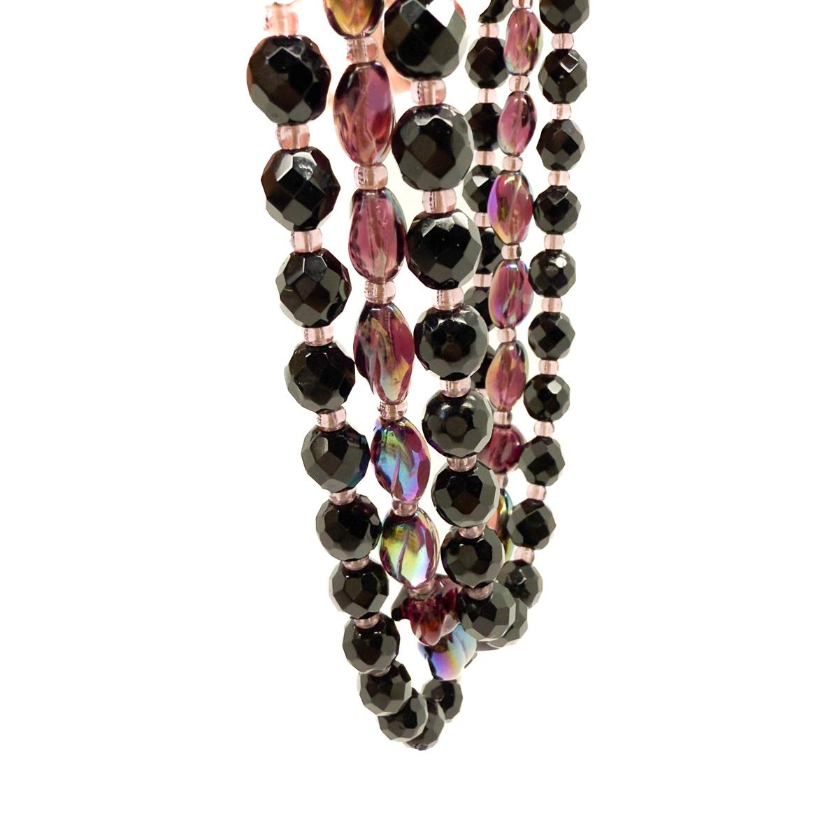 Vintage Schiaparelli Amethyst Art Glass Necklace 1950s For Sale 1