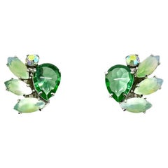Schiaparelli, boucles d'oreilles vintage Apple & Pistachio des années 1960