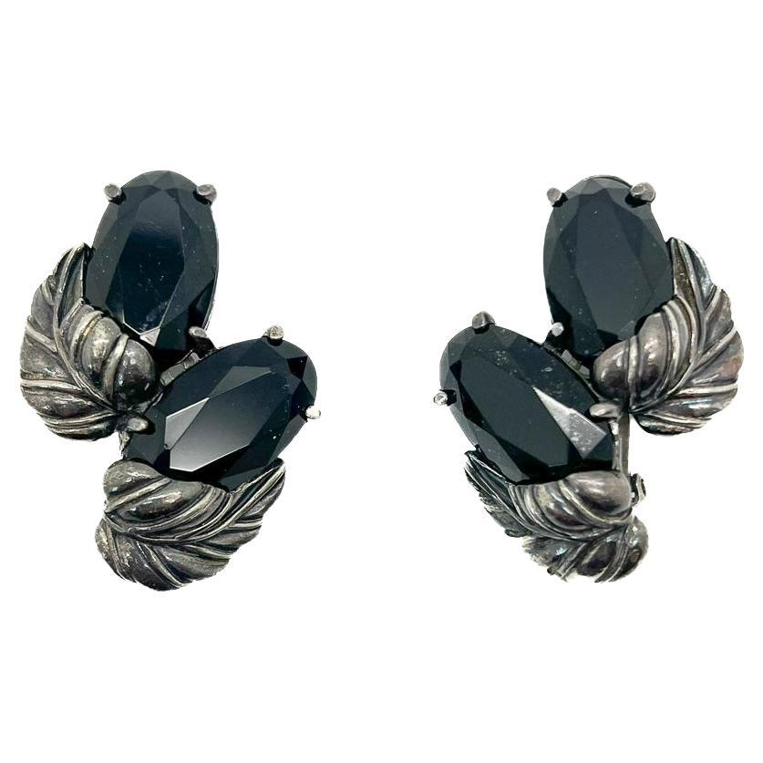 Vintage Schiaparelli Glass Fruit Earrings 1960s For Sale